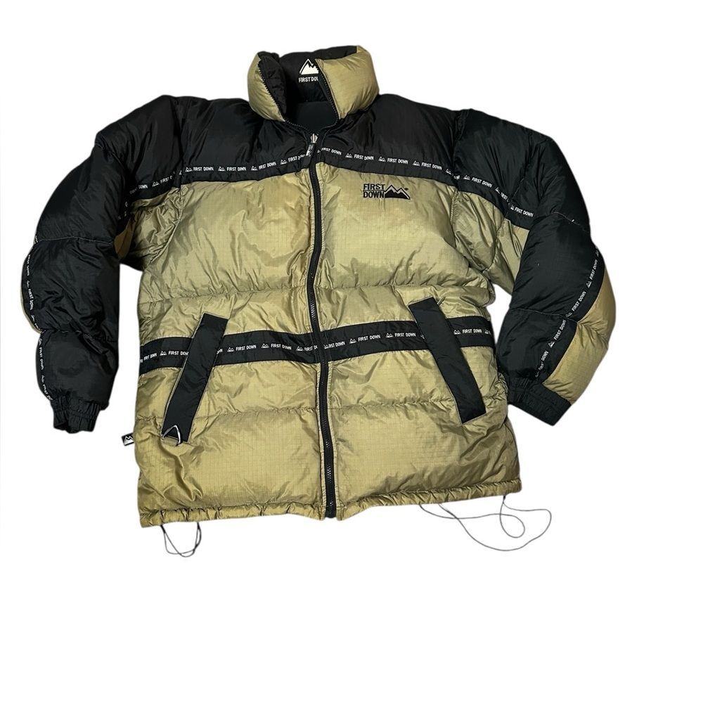 First Down Puffer Jacket Men’s M Black Olive 80/20 Down Dream It Be It Coat
